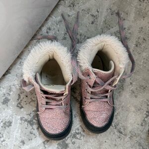 OshKosh B'gosh Glittery Pink Boots with Faux Fur